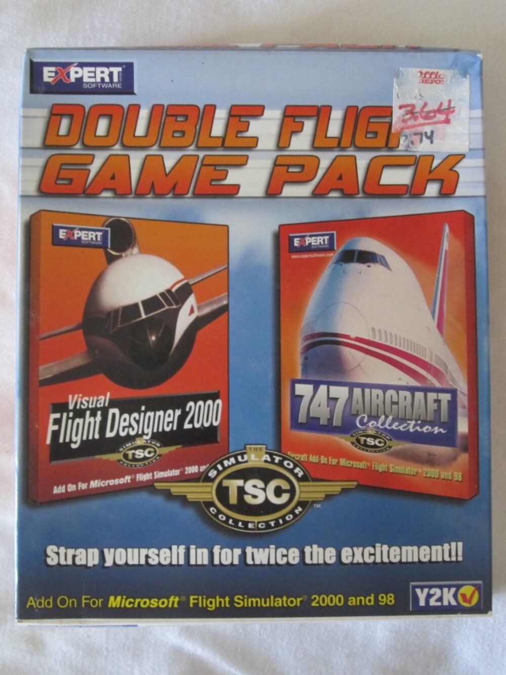 2000 Big Box PC game: EXPERT Software 2 pack Flight Simulator- Factory Sealed
